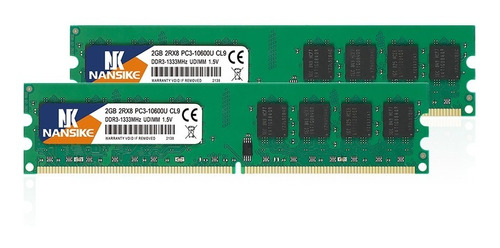 Memoria Ram Nansike 4gb 2x2gb Ddr3-1333 Udimm Escritorio Pc