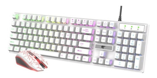 Combo Gamer Havit Teclado Y Mouse Hv-kb101cm White Español Color del teclado Blanco