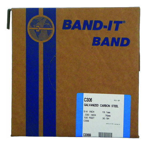 Band-it C30699 Galvanizado Acero Al Carbono Band  3/4  Anch