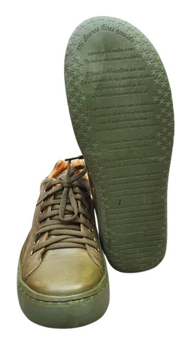 Zapatillas Agua Patagona Tango 100% Cuero Verde Militar