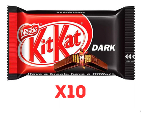 Kit Kat Dark Chocolate Negro X 10un