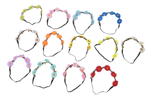 Coroa De Bandanas, 13 Peças De Girassol Ajustável Multifunci