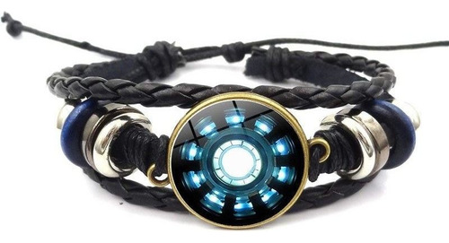 Iron Man Tony Stark Corazón Reactor Pulsera Tejida A Mano