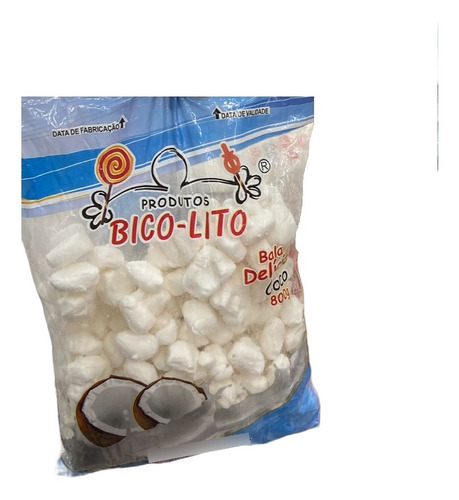 Pacote Bala Delícia Coco 800g Bico-lito- Bala Tradicional