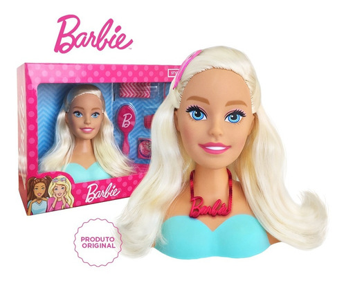 Imagem 1 de 6 de Boneca Cabeça Busto P/ Pentear E Estilizar - Barbie Original