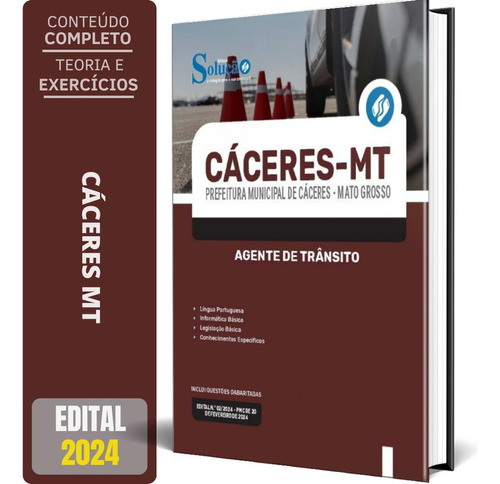 Apostila Prefeitura De Cáceres Mt 2024 - Agente De Trânsito