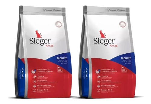 Sieger Katze Gato Adulto 7,5 Kg X 2und Envio Gratis