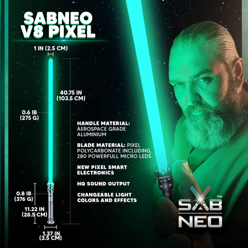 Sable De Luz Sabneo V8 Pixel - Duelo De Sables De Luz Neo -