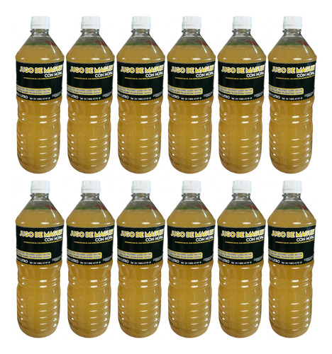 12pzs Jugo De Maguey Con Nopal 1lt