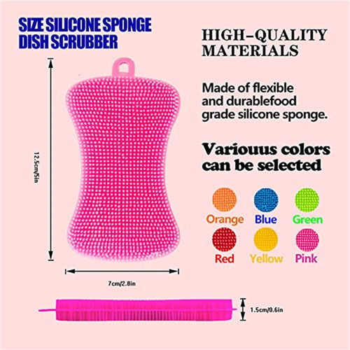 6 Esponjas Reutilizables De Silicona For Lavar Platos,