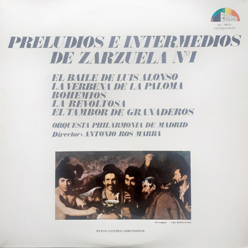 Vinilo Lp - Preludios E Intermedios De Zarzuela Nº1