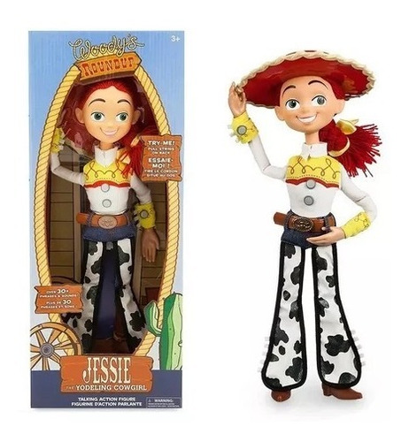 Disney Boneca Jessie  Toy Story 38cm Fala Ingles Com Caixa