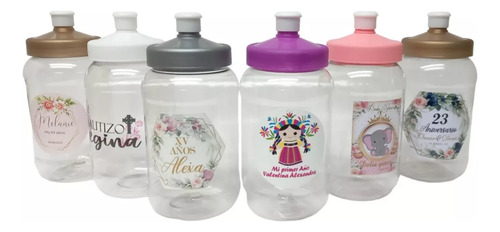 Cilindro Envase 500 Ml Con Tapa Chupón 130 Pz Personalizado