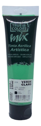 Tinta Acrílica Artistica Mix 150ml True Colors Cor Verde-claro