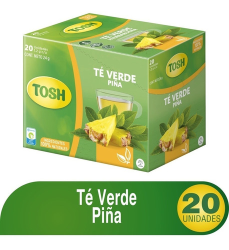 Té Tosh Verde Piña X 20 Unidades - g