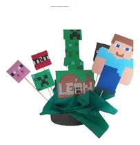 Comprar Centros De Mesa Adornos Minecraft Centros Steve Creeper