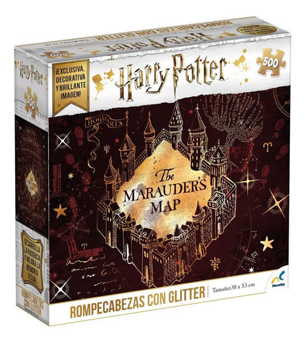 Rompecabezas Novelty Corp Harry Potter Glitter JCA-2452 de 500 piezas