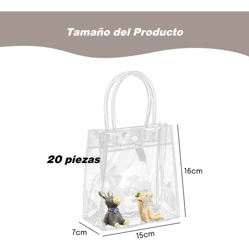 20 Bolsa Transparente De Pvc Para Regalo Bolsas Ecologicas