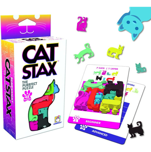 Brainwright - Cat Stax - El Rompecabezas Purrfect - 48 Pieza