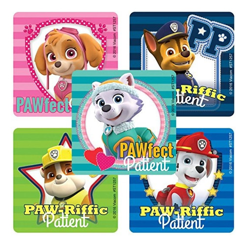 Pegatinas Del Paciente Paw Patrol - Premios Y Regalos - 100 