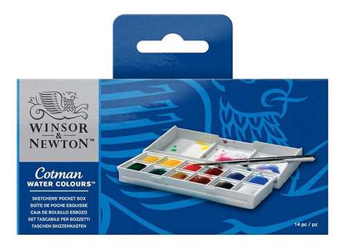 Set Acuarelas Cotman Wisor & Newton X 12 C. + 1 Pincel