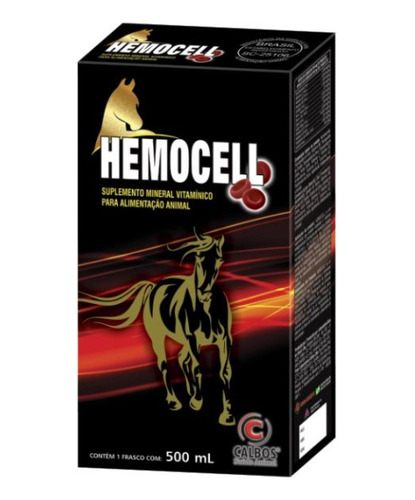 Hemocell Oral Aumento De Hemácias Em Equinos 500ml - Calbos