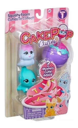 Cakepop Cuties X3 Squishy Animalitos Sopresa Chupetin