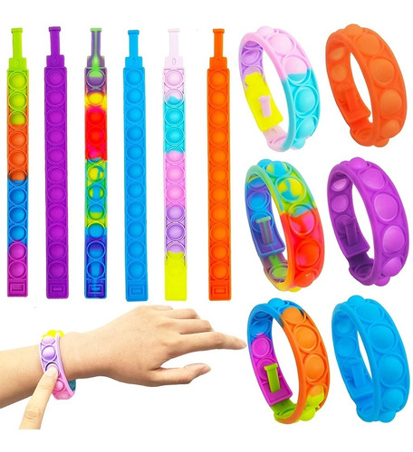 Pulseras Pop It Juguetes Al Mayor 12 Unidades