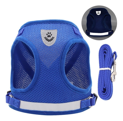 Coleira Peitoral Cachorro E Gato, Conjunto De Guia + Colete