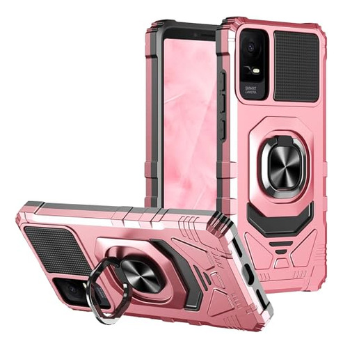 Funda Para Tcl Ion X Ion V 40 Z Rosa Dorado Uso Rudo