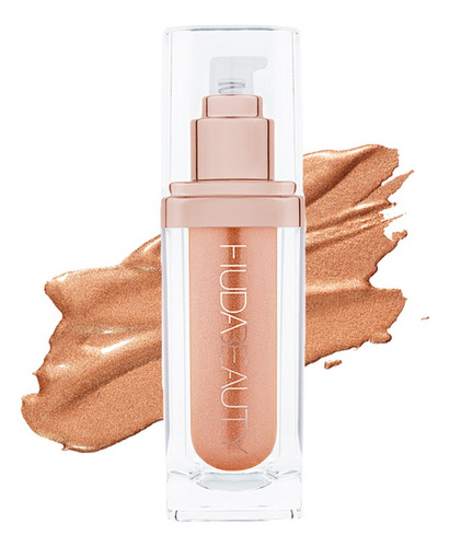 Iluminador Huda Beauty Over Body Highlighter N.y.m.p.h. Líquido Tono Aurora - Un Cálido Brillo Cobrizo Con Ricas Perlas Doradas