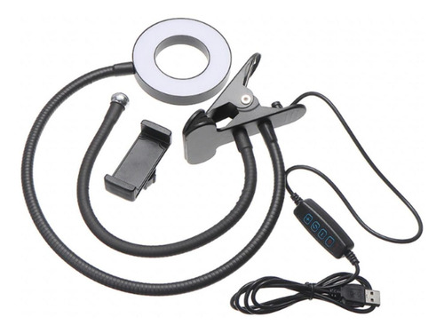 Imagen 3 de 8 de Lámpara Escritorio Aro Luz Fotografia Led Selfie Tiktok 2en1