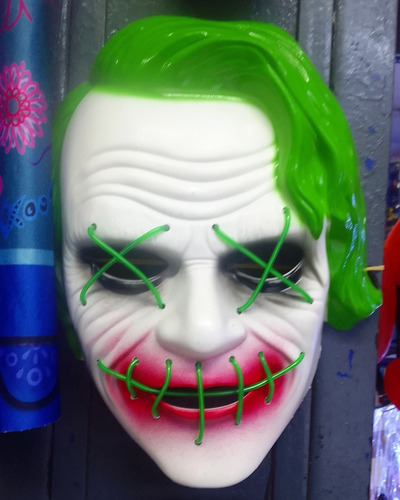 Imagen 1 de 2 de Mascara El Joker Con Luces - Halloween