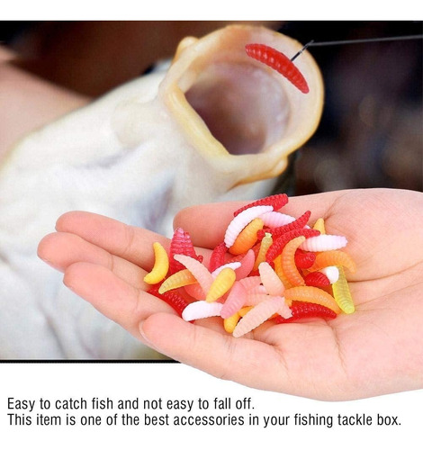 Señuelos Pesca Gusanos Silicona 50 Unidades Ideal Pejerrey