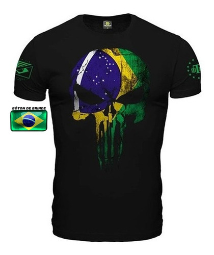 Camiseta Tática Justiceiro Punisher Brasil Teamsix Nfe *