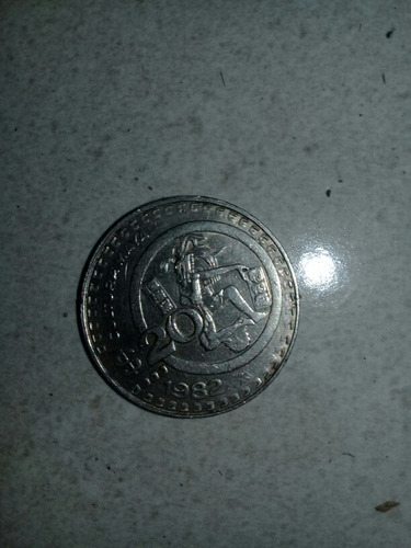 Moneda De 20 Pesos De 1982 Cultura Maya