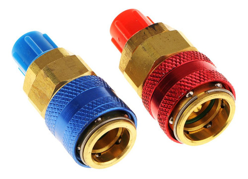 2x Acoplamiento De Lado Alto Ajustable R134a De A/c