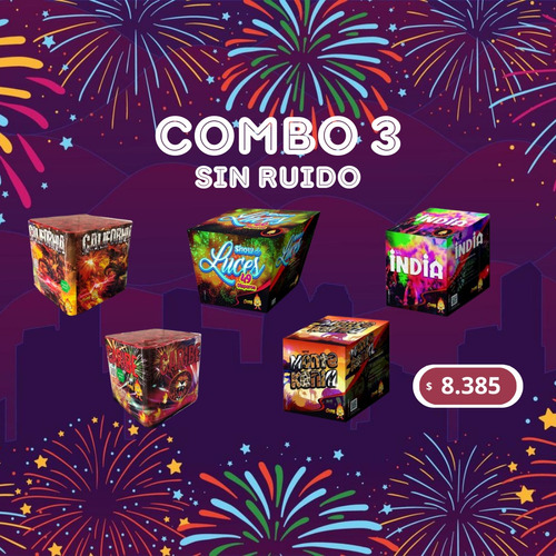 Combo 3 - Sin Ruido - Fuegos Artificiales - Fiestas  Navidad