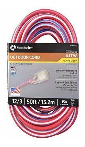 Southwire 02548-usa1 Contractor De 50 Pies, Grado 12/3, Con