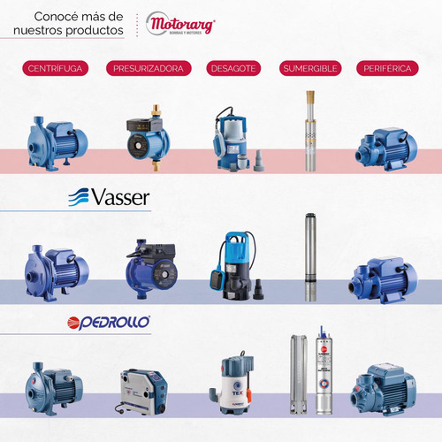 Imagen 10 de 12 de Bomba Sumergible Pozo Vasser Motorarg Bs4-100 Tab+30m Cable