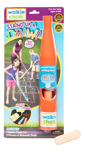 Walkie Chalk Soporte De Tiza De Pie Para Acera (naranja), Ju