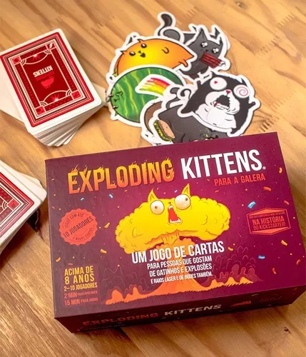 Galápagos Jogos Exploding Kittens, Cartas de 2-5 jogadores com o menor  preço - Compra Fácil