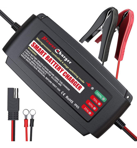 Cargador De Bateria Inteligente De 12 V, 5 A, Portatil, Con