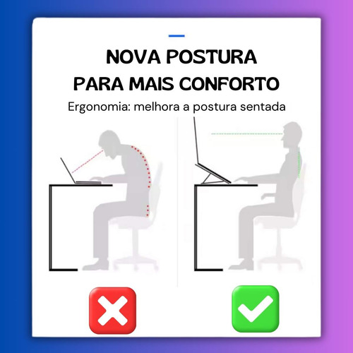 Suporte Apoio Base Ergonômico Regulável Aço Notebook/tablett