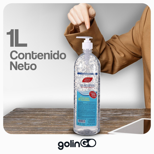Gel Antiséptico Sanitario Antibacterial Desinfectante 1 Lt