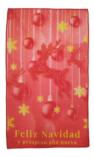 Imagen 6 de 10 de Repasador Estampado Navideño Microfibra