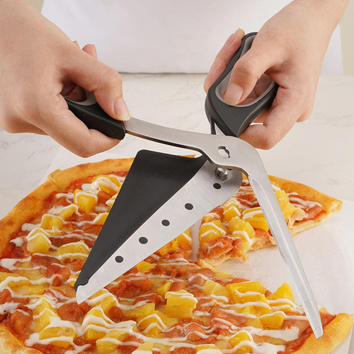 E Pala For Pizza 2 En 1, Tijeras Y Herramienta For Hornear