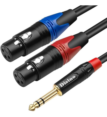 Xlr Hembra Dual Para 1 De 4 Pulgadas Trs 6 De 35 Mm Est...