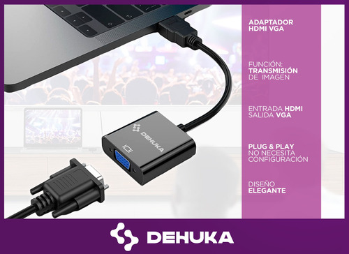 Adaptador Hdmi Vga Conversor Hdmi A Vga Convertidor 1080p
