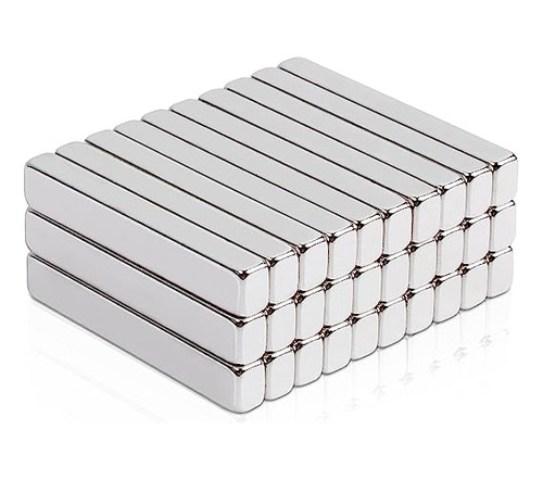 Iman De Neodimio Rectangular De 25 X 4 X 3mm 30 Unid Plata